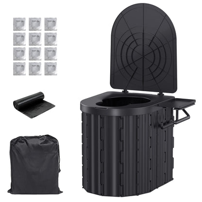 Toilette Portable Pliable Outdoor - Avec Couvercle, Charge 180kg
