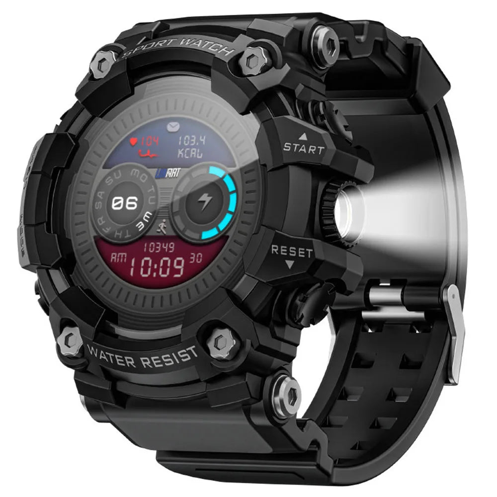 LOKMAT ATTACK GT – Montre Connectée Outdoor IP68, Écran 1.32" HD, 100+ Sports, 15 Jours d'Autonomie