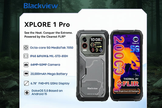 Smartphone Thermique Incassable 5G Blackview XPLORE 1 Pro 20000mAh IP69K - BLACKBEARD OUTDOOR INDUSTRIES