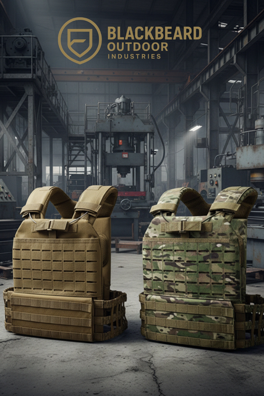 Porte plaque tactique leger MOLLE ajustable outdoor airsoft - BLACKBEARD OUTDOOR INDUSTRIES
