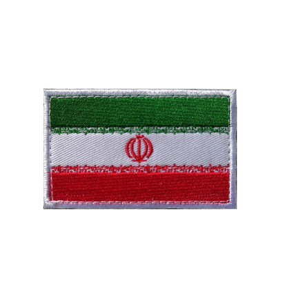 Patch Drapeau Brodé 3D Moyen-Orient & Asie du Sud – Velcro Hook & Loop, 8x5 cm, 25 Pays - BLACKBEARD OUTDOOR INDUSTRIES