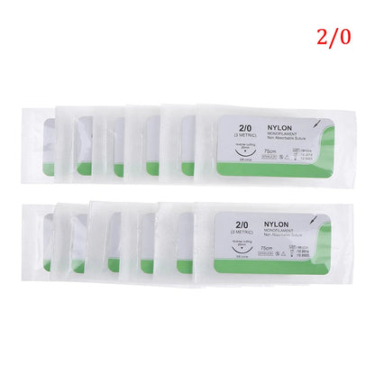 Kit de Suture Médicale 12 pcs – Fils Nylon, Polyester & Aiguille 75 cm Ma boutique
