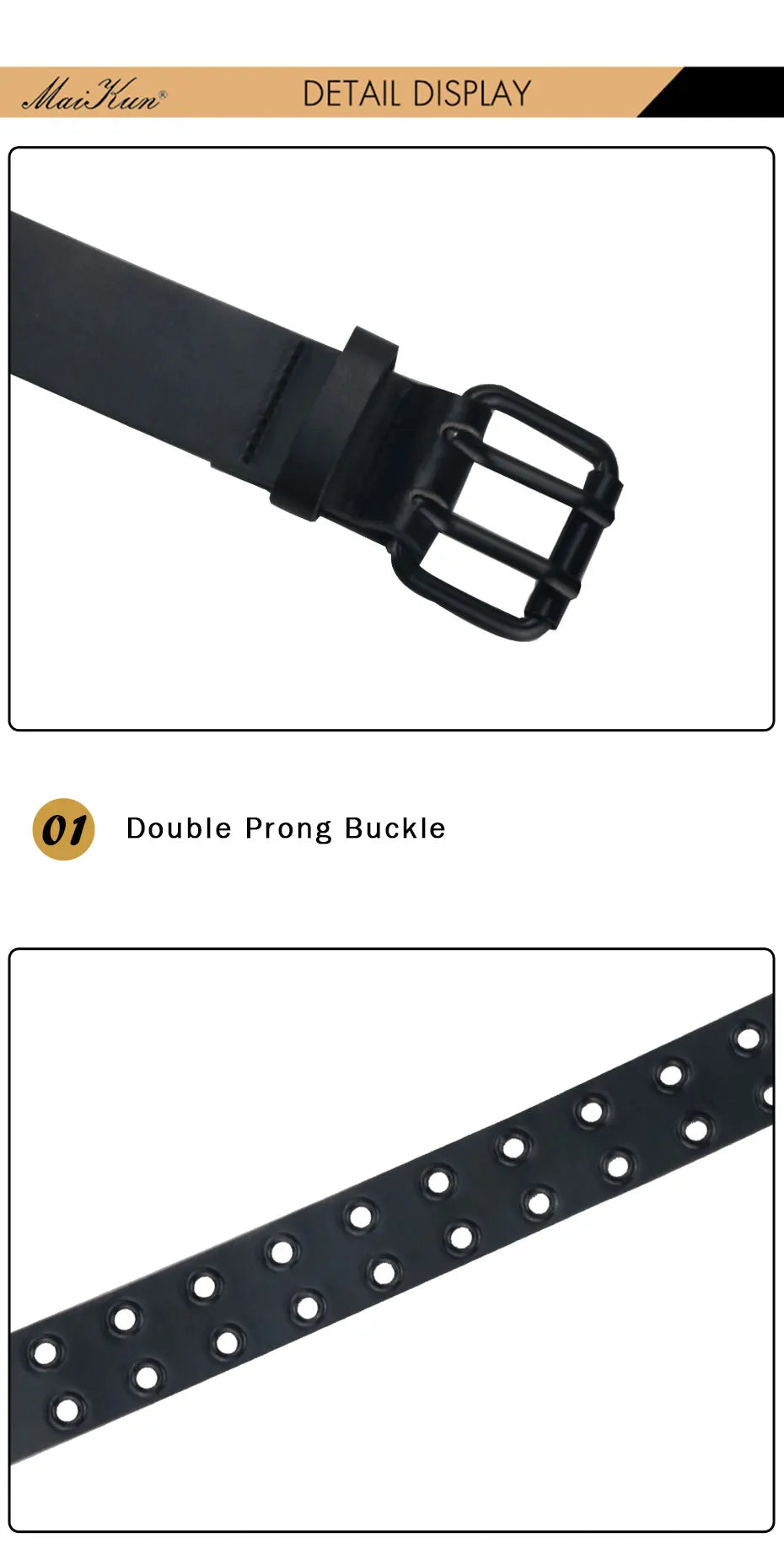 Ceinture Femme en Cuir PU Noir avec Boucle à Piquet et Trous d'Échappement – Ceinture de Taille Punk Gothique, Style Harajuku, Accessoire Tendance - BLACKBEARD OUTDOOR INDUSTRIES