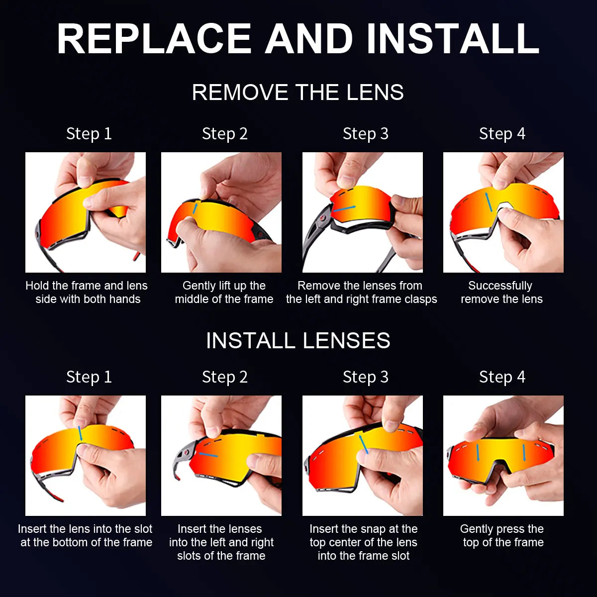 X-TIGER Lunettes de Cyclisme 5 Verres – UV400, Polarisées – Pour Vélo, Running, Pêche & Sports Extérieurs - BLACKBEARD OUTDOOR INDUSTRIES