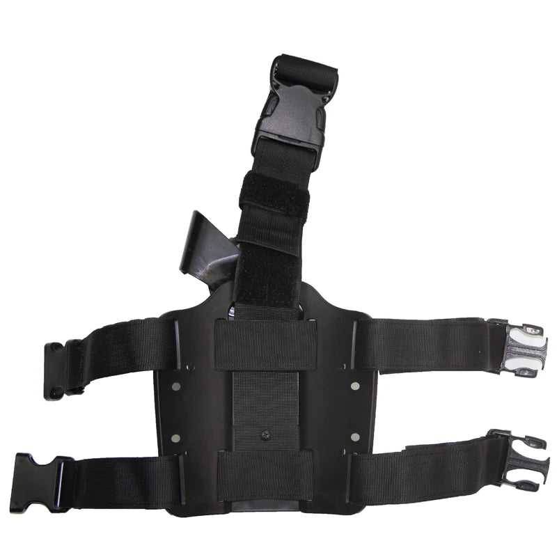 Holster Cuisse Tactique Drop Leg Glock 17/19/22/23/31/32 – Polymère, Compatible Lampe & Laser, Droitier | Noir, Vert, Tan - BLACKBEARD OUTDOOR INDUSTRIES