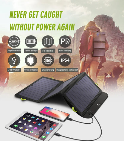 ALLPOWERS Chargeur Solaire Pliable 21W avec Batterie 10000mAh – USB-C / USB-A / Type-C – Étanche & Ultra-Efficace - BLACKBEARD OUTDOOR INDUSTRIES