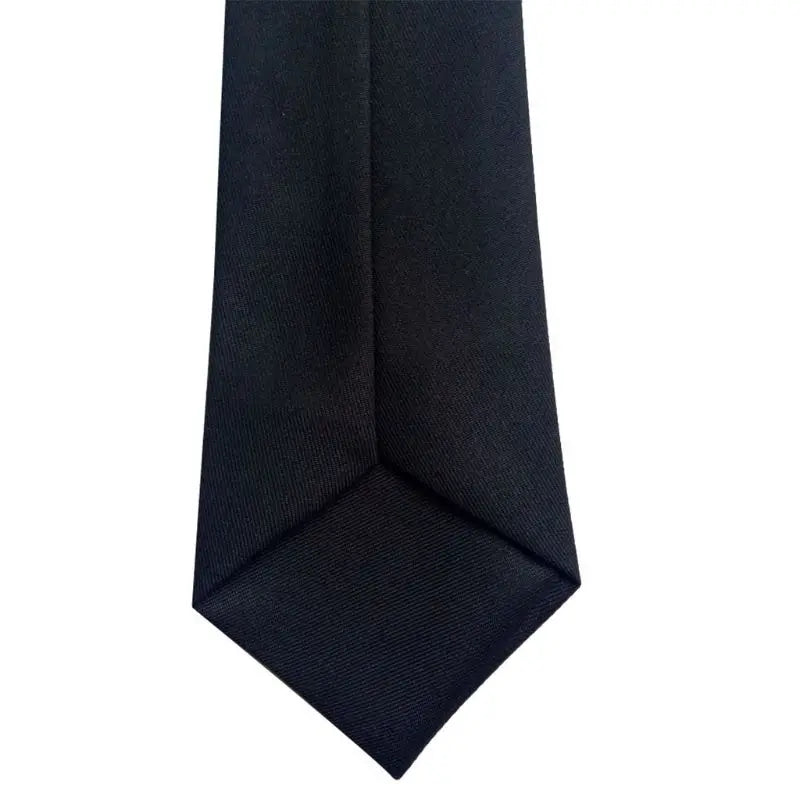 Cravate Clip-On Noire Satinee 50x8 cm – Cravate Professionnelle Anti-Agression pour Agents de Securite, Portiers et Personnel en Uniforme