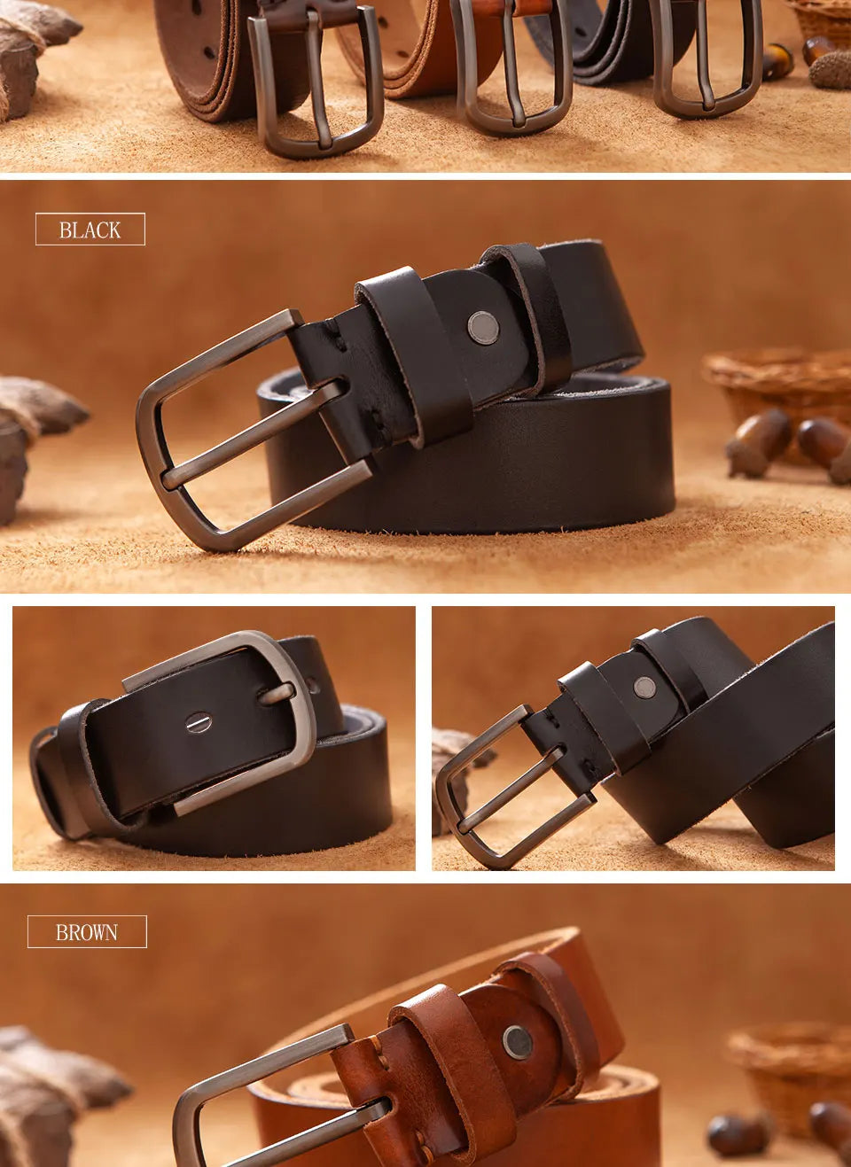 Ceinture en Cuir de Vache "Loading Fashion" - Luxe et Élégance pour Homme Ma boutique