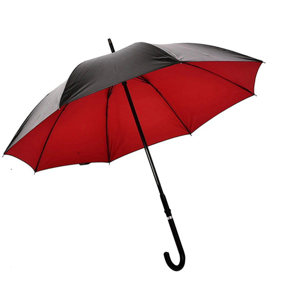 Canne Parapluie 2-en-1 – Coupe-Vent, Anti-UV, Autodéfense, Randonnée