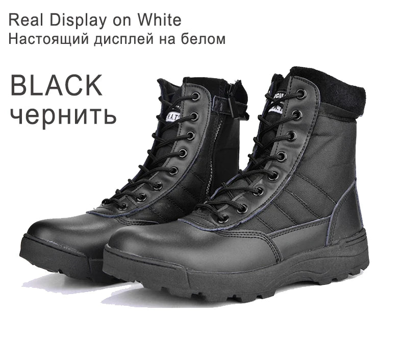 Bottes Tactiques Militaires Homme – Style Armée / Combat – Bottines de Sécurité Désert Résistantes - BLACKBEARD OUTDOOR INDUSTRIES