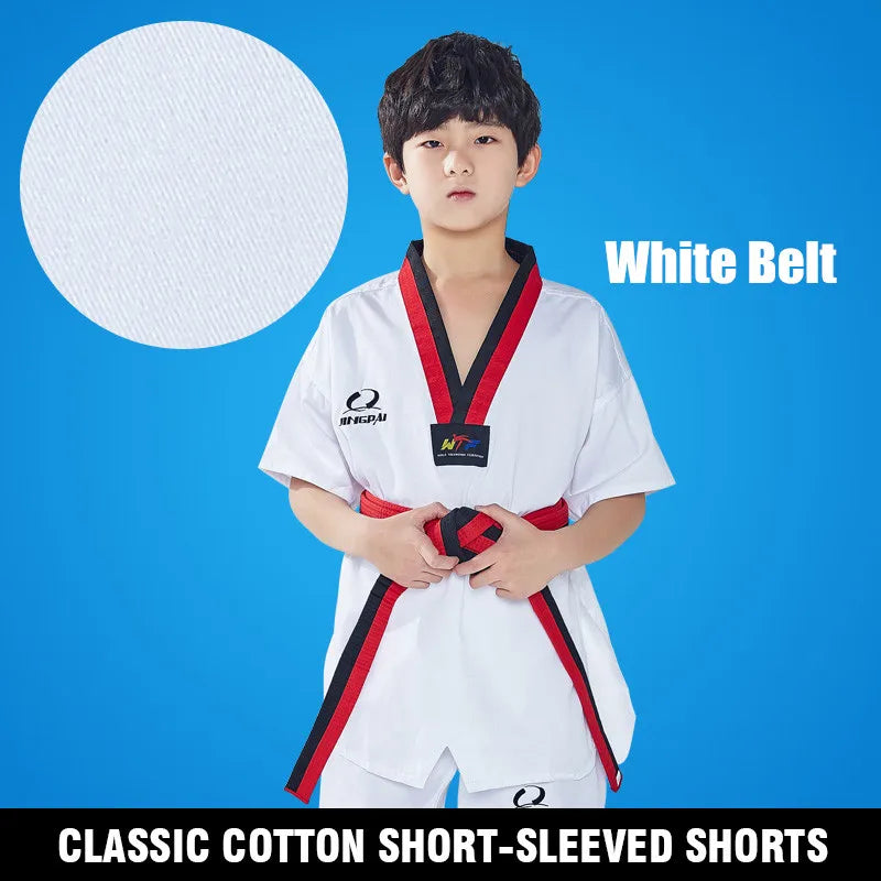 Dobok Taekwondo WTF – Uniforme Complet Veste + Pantalon – Poomsae / Dan – Enfant & Adulte - BLACKBEARD OUTDOOR INDUSTRIES