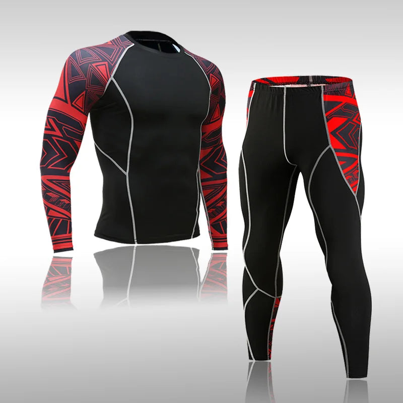 Ensemble de compression homme 2 ou 3 pièces, MMA et fitness