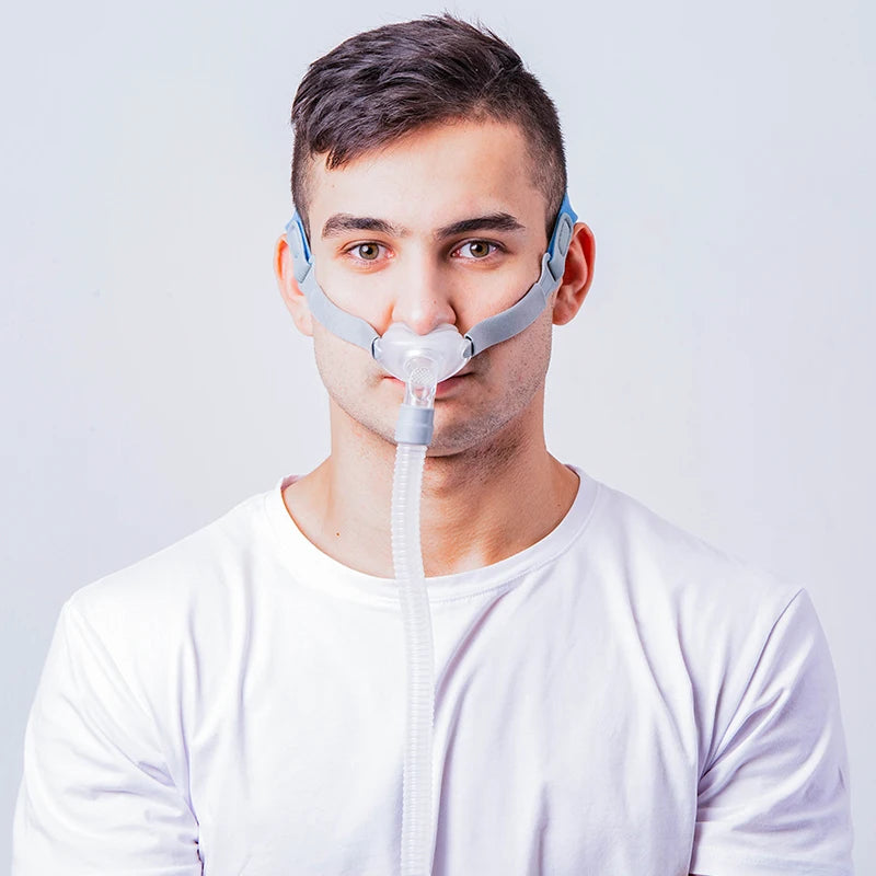 Masque CPAP à Coussins Nasaux BMC P2 – 3 Tailles | Apnée du Sommeil & Anti-Ronflement