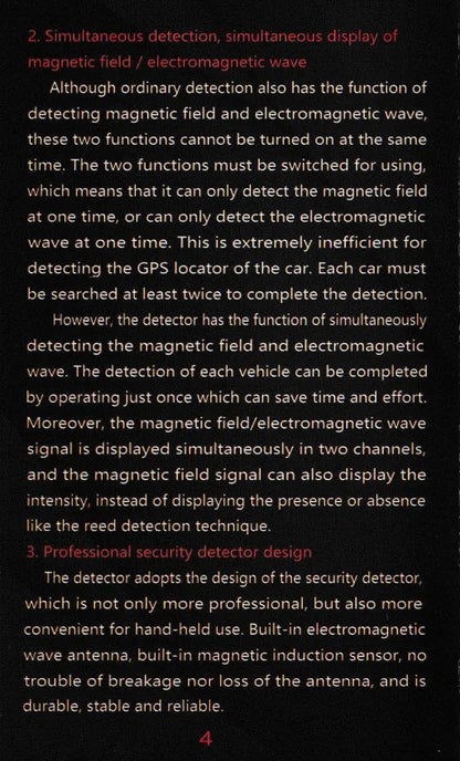 Détecteur de signaux portatif Hk-809 Ma boutique