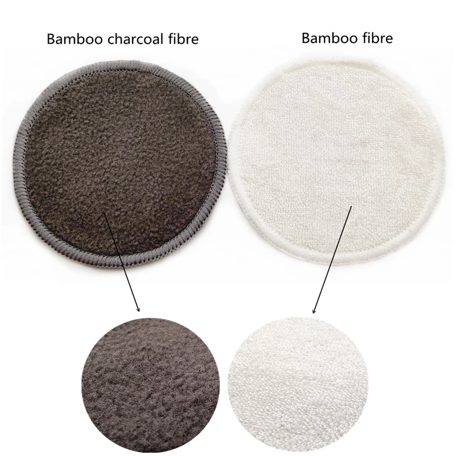 Disques démaquillants lavables en bambou, lot de 12