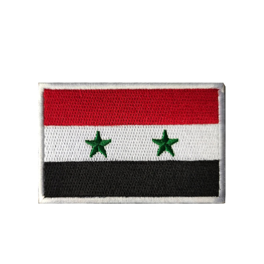 Patch Drapeau Brodé 3D Moyen-Orient & Asie du Sud – Velcro Hook & Loop, 8x5 cm, 25 Pays - BLACKBEARD OUTDOOR INDUSTRIES
