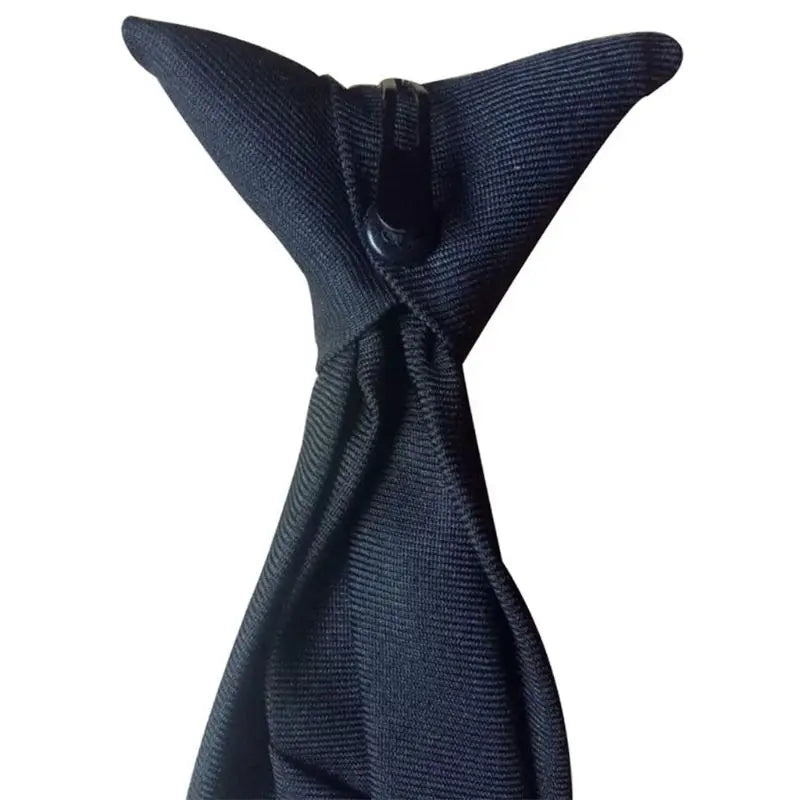 Cravate Clip-On Noire Satinee 50x8 cm – Cravate Professionnelle Anti-Agression pour Agents de Securite, Portiers et Personnel en Uniforme