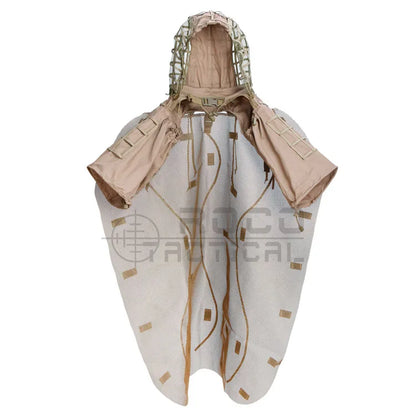 Combinaison Ghillie Tactique ROCOTACTICAL – Cagoule Viper 3D, Bandes Feuillages, Sniper Chasse Airsoft