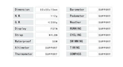 NORTH EDGE APACHE 3 Montre Digitale Sportive pour Homme - Altimètre, Baromètre, Boussole, Thermomètre, Résistante à l'Eau 50m BLACKBEARD OUTDOOR INDUSTRIES