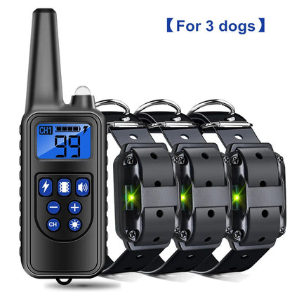 Collier d’Éducation Électrique pour Chien – Étanche, Rechargeable, Télécommande 800m | Anti-Aboiement & Dressage (Choc / Vibration / Son) Ma boutique