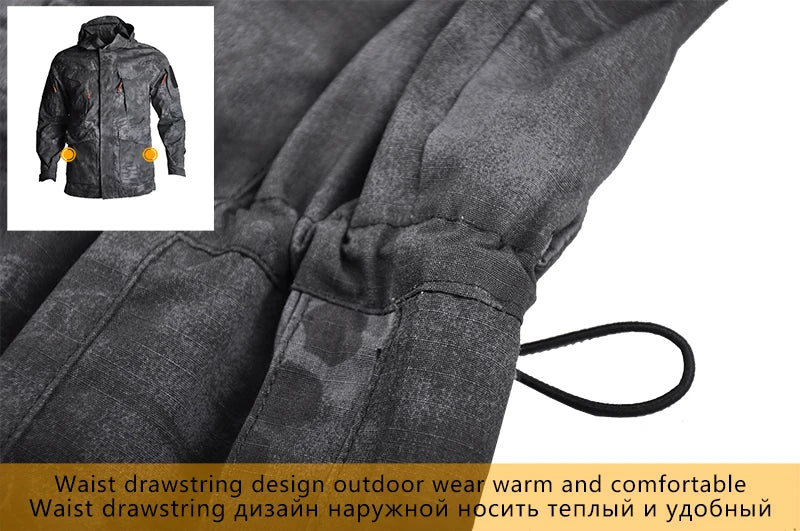 Veste Tactique M65 Camouflage US - Veste de Chasse et Randonnée Haut de Gamme avec Capuche - BLACKBEARD OUTDOOR INDUSTRIES