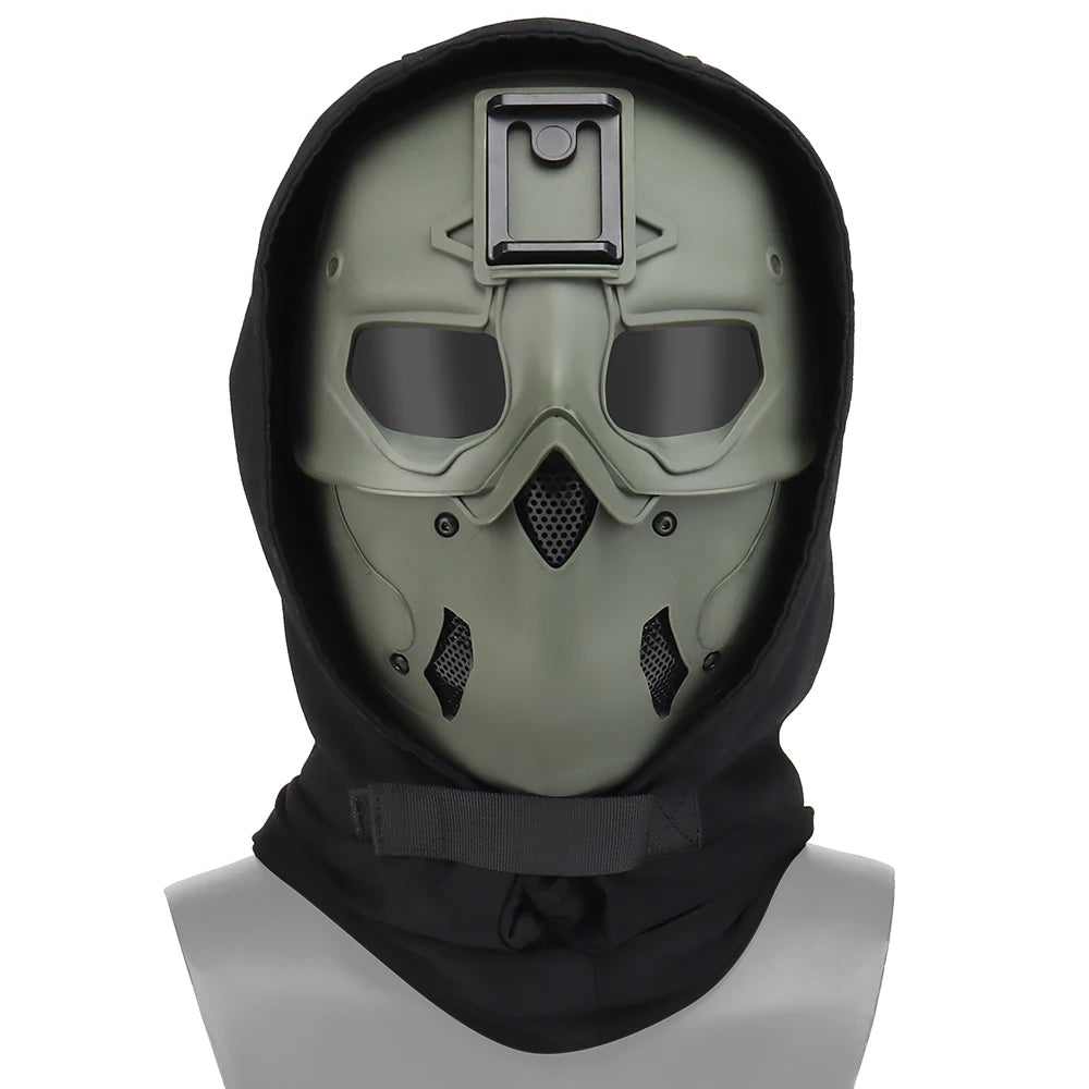 Masque tactique airsoft intégral avec couvre-chef 52–66 cm