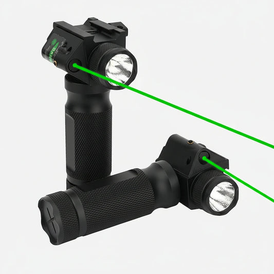 Poignée tactique lampe LED 200 lm et laser rouge
