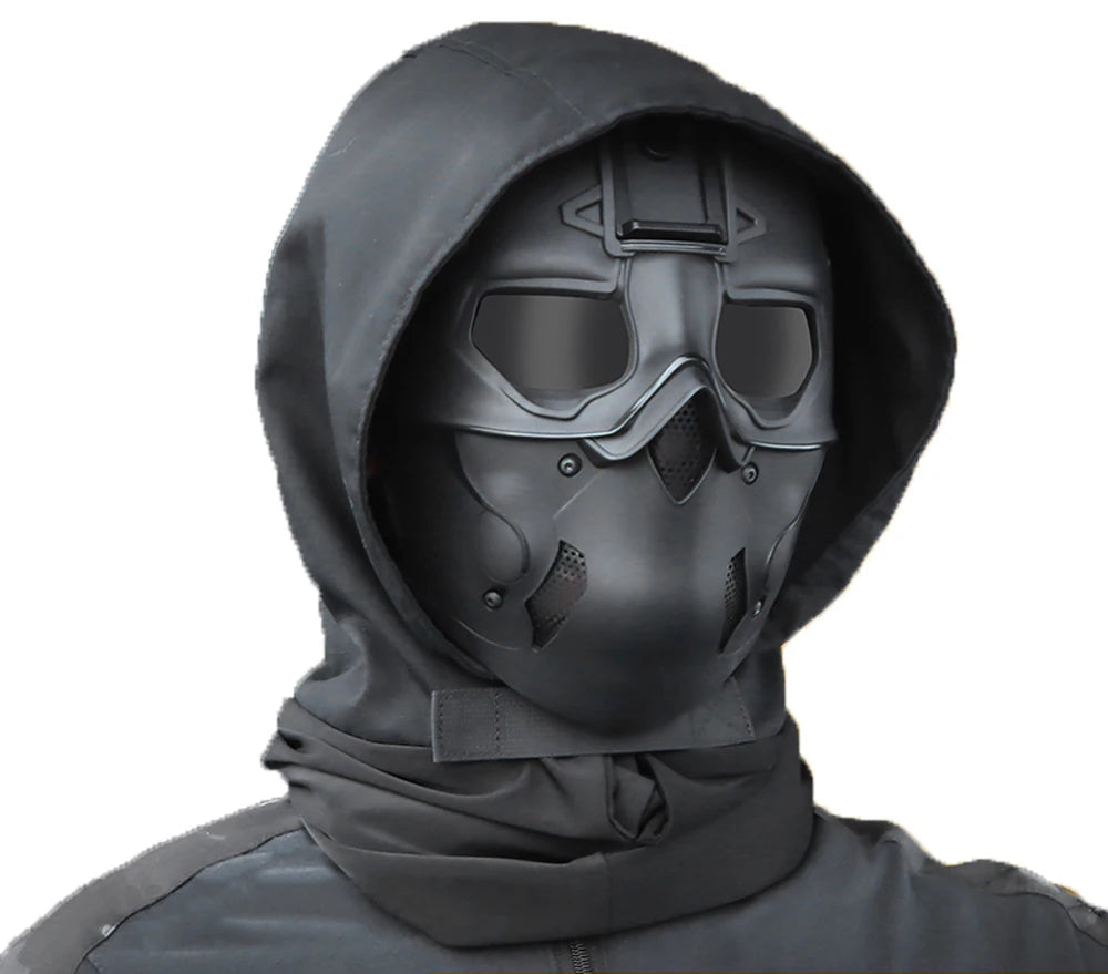 Masque tactique airsoft intégral avec couvre-chef 52–66 cm
