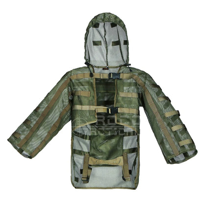 Combinaison Ghillie Tactique ROCOTACTICAL – Cagoule Viper 3D, Bandes Feuillages, Sniper Chasse Airsoft
