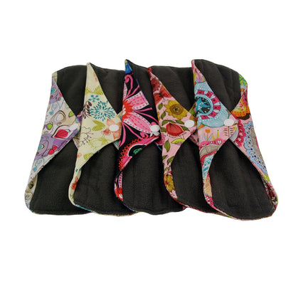 VEJYO – Lot de 5 Serviettes Hygiéniques Lavables en Charbon de Bambou Réutilisables Ma boutique