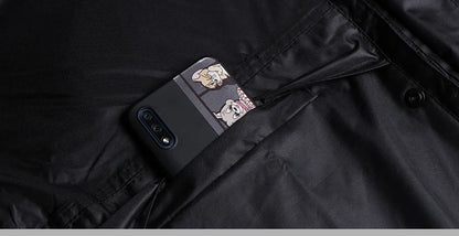 Imperméable Long Réfléchissant Unisexe – Hivizi Étanche • Respirant • Séchage Rapide • Capuche Escamotable - BLACKBEARD OUTDOOR INDUSTRIES