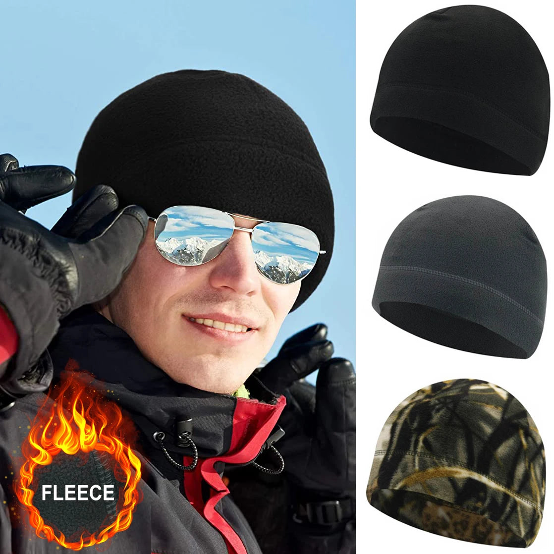 Bonnet d’Hiver Tactique en Polaire – Unisexe, Chaud, Coupe-Vent – Pour Sport, Randonnée, Cyclisme, Pêche, Chasse, Militaire - BLACKBEARD OUTDOOR INDUSTRIES
