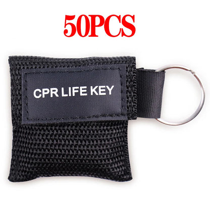 Masques bouche-à-bouche à valve avec pochette porte-clés – Lot de 50