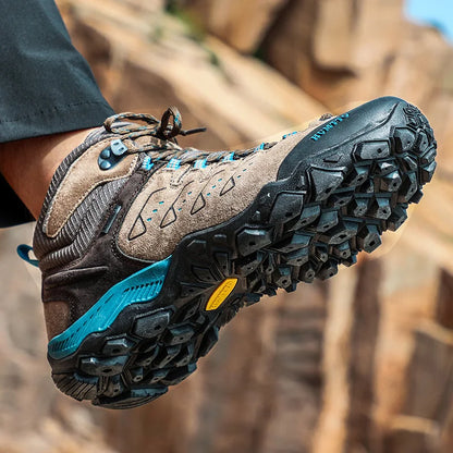 Chaussures Randonnée Imperméables HUMTTO Unisexe – Cuir Véritable Montantes Trekking