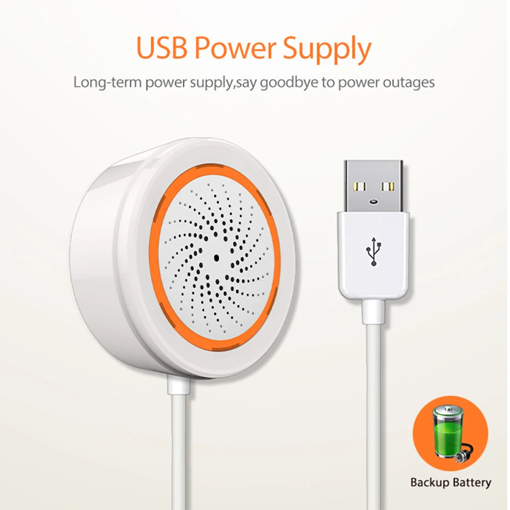 Sirène Connectée Zigbee Tuya — Alarme Intérieure 90dB, Stroboscope, Compatible Home Assistant - BLACKBEARD OUTDOOR INDUSTRIES