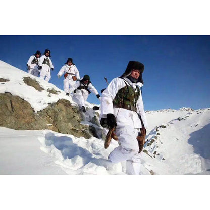 Combinaison Ghillie Neige Blanche Phenovo – Veste + Pantalon Camouflage Hiver | Chasse, Airsoft, Photo Animalier