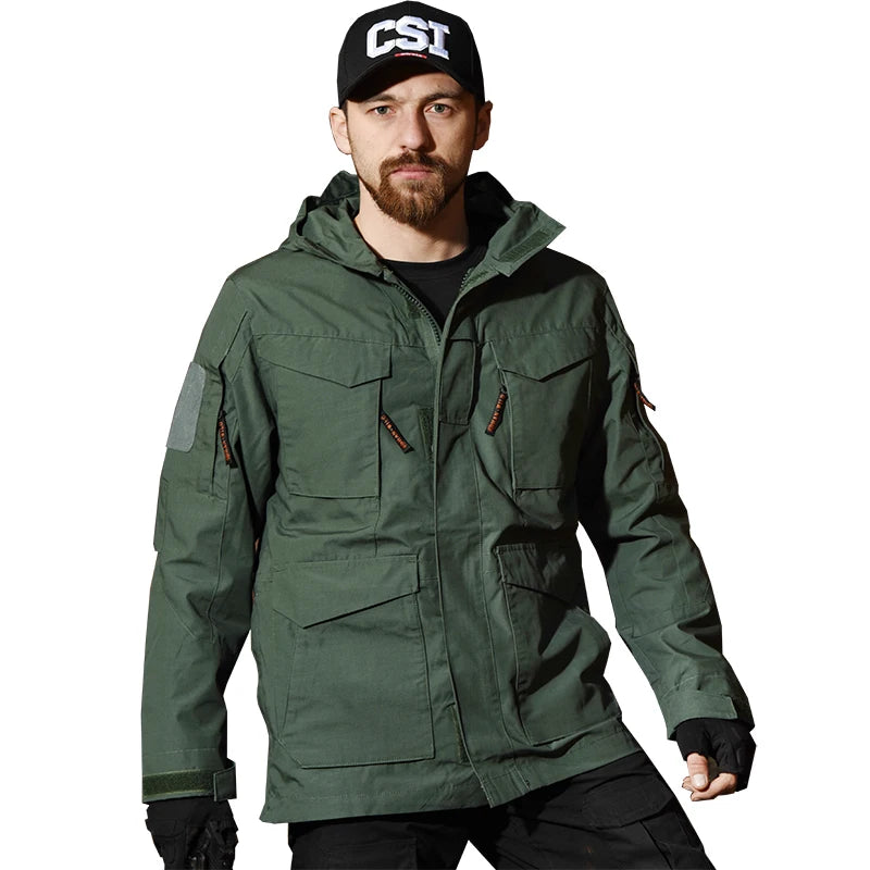Veste Tactique M65 Camouflage Homme – Veste de Randonnée Imperméable avec Capuche - BLACKBEARD OUTDOOR INDUSTRIES