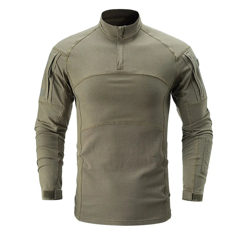 Chemise Tactique Camouflage Homme – Respirante Anti-Égratignures Manches Longues