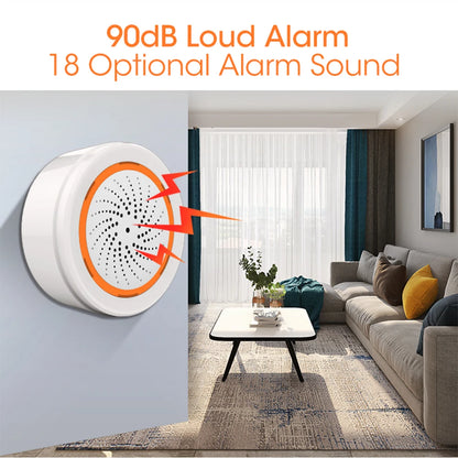 Sirène Connectée Zigbee Tuya — Alarme Intérieure 90dB, Stroboscope, Compatible Home Assistant - BLACKBEARD OUTDOOR INDUSTRIES