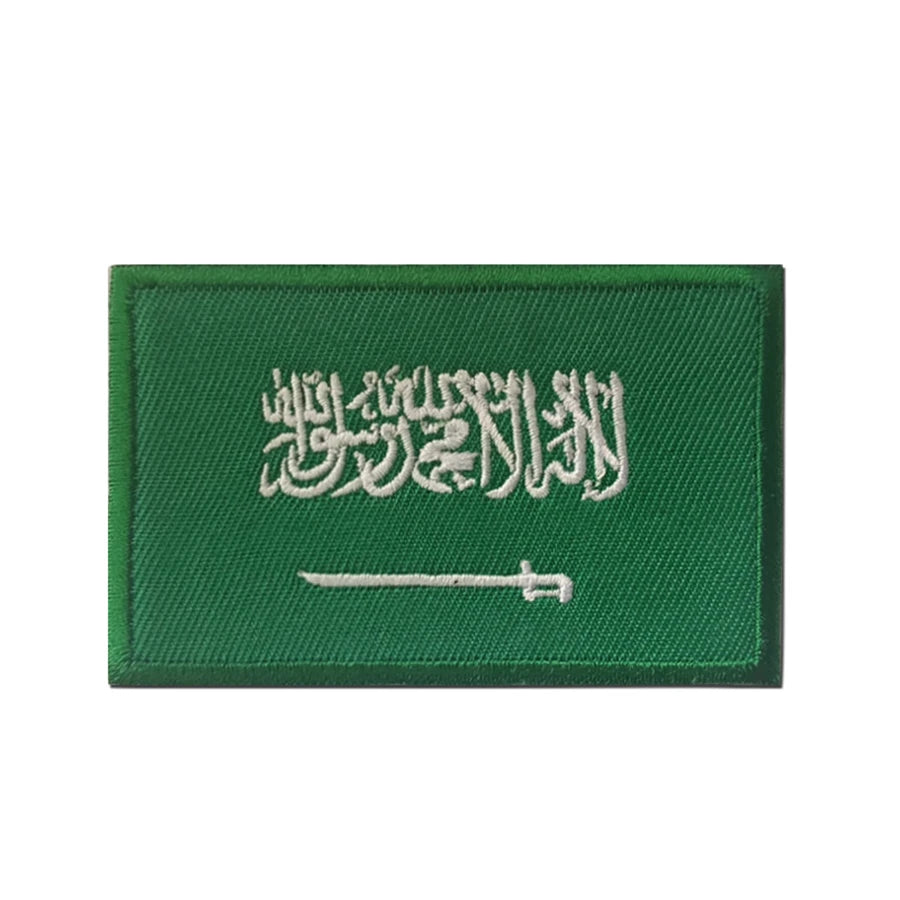 Patch Drapeau Brodé 3D Moyen-Orient & Asie du Sud – Velcro Hook & Loop, 8x5 cm, 25 Pays - BLACKBEARD OUTDOOR INDUSTRIES