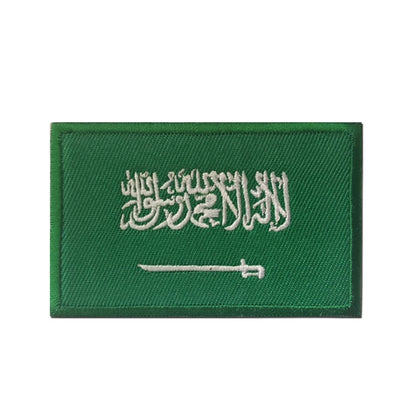 Patch Drapeau Brodé 3D Moyen-Orient & Asie du Sud – Velcro Hook & Loop, 8x5 cm, 25 Pays - BLACKBEARD OUTDOOR INDUSTRIES