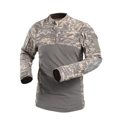 Chemise Tactique Camouflage Homme – Respirante Anti-Égratignures Manches Longues