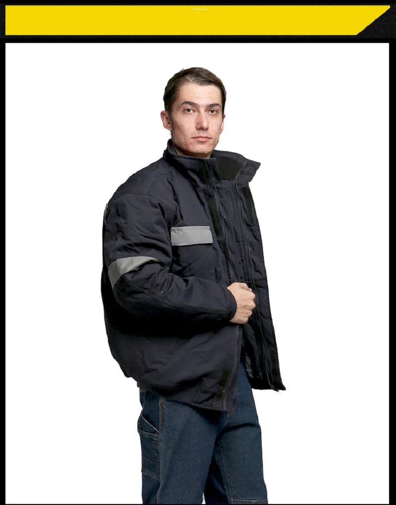 Veste de Travail Hiver Homme – Réfléchissante, Épaissie et Rembourrée - BLACKBEARD OUTDOOR INDUSTRIES