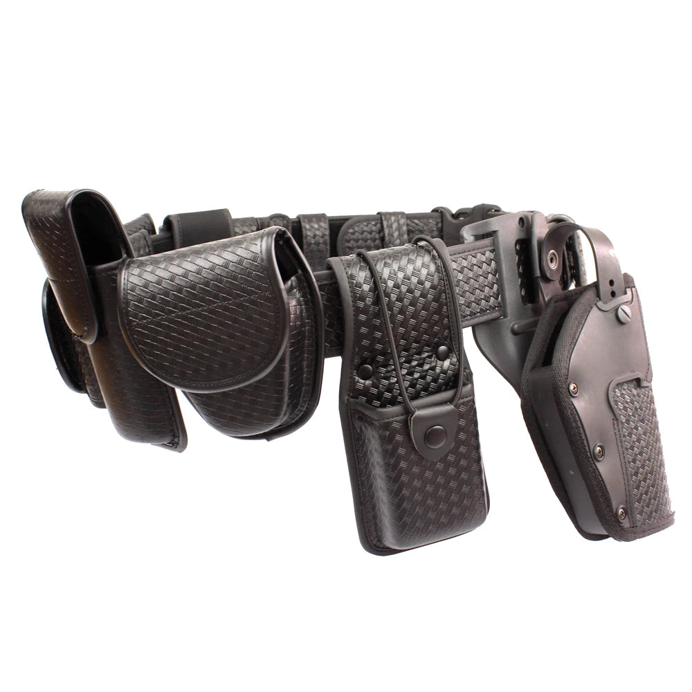 Kit Ceinture de Service Police 10 Pièces ROCOTACTICAL – Basketweave Noir