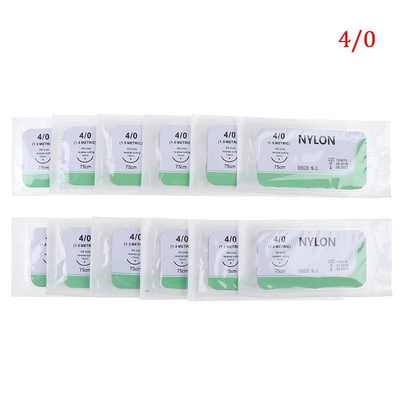 Kit de Suture Médicale 12 pcs – Fils Nylon, Polyester & Aiguille 75 cm Ma boutique
