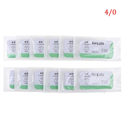 Kit de Suture Médicale 12 pcs – Fils Nylon, Polyester & Aiguille 75 cm Ma boutique