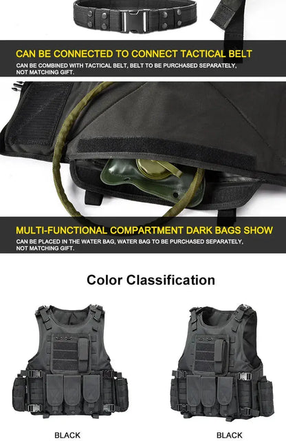 Gilet Tactique Porte-Plaque YAKEDA E88005 – Usage Professionnel & Airsoft Ma boutique