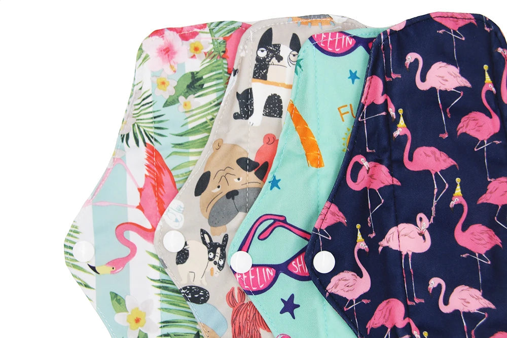 VEJYO – Lot de 5 Serviettes Hygiéniques Lavables en Charbon de Bambou Réutilisables Ma boutique