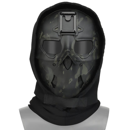 Masque tactique airsoft intégral avec couvre-chef 52–66 cm