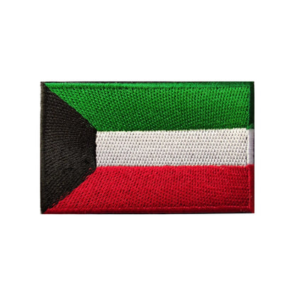 Patch Drapeau Brodé 3D Moyen-Orient & Asie du Sud – Velcro Hook & Loop, 8x5 cm, 25 Pays - BLACKBEARD OUTDOOR INDUSTRIES